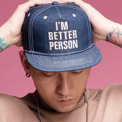 

Jingdong Supermarket Han shop hanshop baseball hat male&female cowboy cap snack leisure Korean version of the sunset hat hip hop letters flat eaves hat HSM36 denim blue uniform