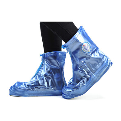 

Warrior Rain Boots Men&Women Adult Rainy Day Non-slip Waterproof Thicken Shoe Cover HXL227 Blue M