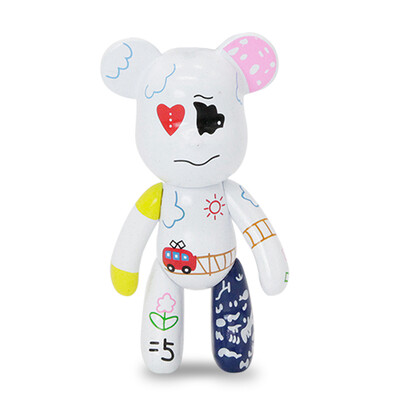 

Мрачный (POPOBE) 5-дюймовый медведь творческой анимации мультфильм характер украшения украшения украшения куклы развивающие игрушки небольшой куклы T7