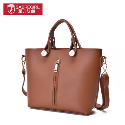 

SABREGIRL high-quality pu leather sub-bag multi-purpose shoulder diagonal portable casual wrist bag brown