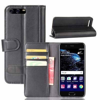 

GANGXUN Huawei P10 Case Genuine Leather Magnetic Flip Cover Kickstand Card Slot Wallet Pouch for Huawei P10