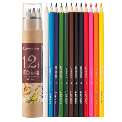 

Comix MP2016 12 color smooth core color pencil coloring pen color lead paper drums