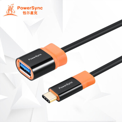 

PowerSync) CUBCKCR0015C Type C on the Type C charge transmission data cable two-color version of the anti-swing resistant bending black with orange 1.5 meters