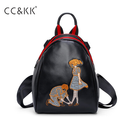 

CC&KK Women s packpack New Women s Head Cowboy Embroidered Butterfly Pattern Shoulder Bag 8097