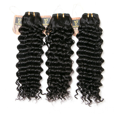 

Indian Virgin Hair deep wave 3 Bundles Indian Curly virgin hair weave Indian Deep Wave Virgin Indian hair Extension