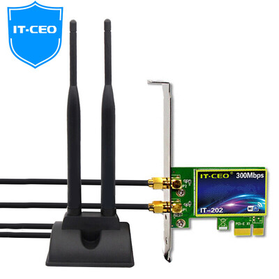 

IT-CEO 600M Dual-Band Wireless PCI-E Network Card / Router Desktop PC WIFI Receiver / Transmitter Analog AP (2.4G 300M + 5G 300M) IT-202S