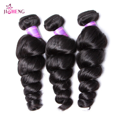 

8A Brazilian Virgin Human Hair Wave Loose Curly Hair Weaving 1 to 3 Bundles Natural Black Loose Curly Remy Hair Extensions