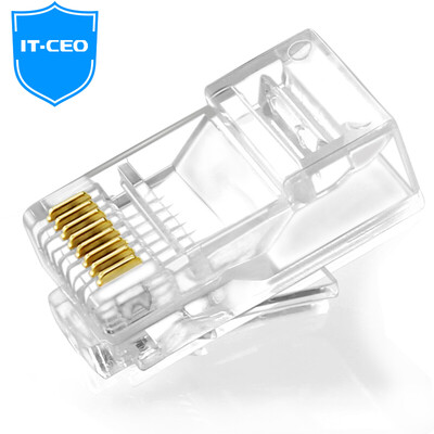 

IT-CEO V7W3 cable crystal head super five RJ45 network crystal head computer crystal head network cable connector 8P8C crystal head 100PCS a box
