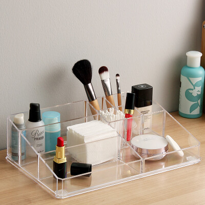 

Ou Runzhe makeup box cosmetic storage box acrylic 9 grid transparent dressing table lipstick skin care products storage box