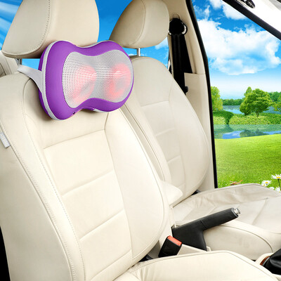 

CarSetCity Car Headrest 3D Shoulder&Neck Rotating Massage Pillow Car Home Office Multi-use CS-27974 Purple