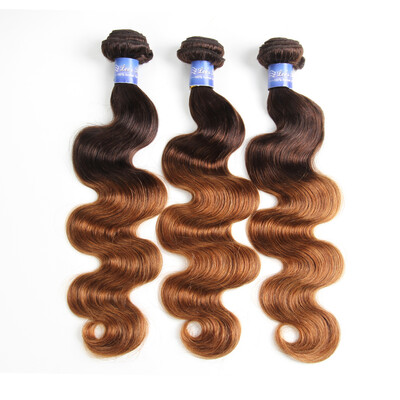 

ELees Hair Products 7A Ombre Brazilian Hair 3 Bundles Brazilian Virgin Hair Body Wave Ombre Human Hair Extension T430 Omber Hai