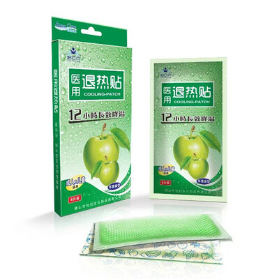 

Yi Chong home medical antipyretic paste apple flavor 4 Pack physical cooling for adults&children
