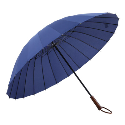 

Mido MAYDU solid wood handle 24 bone oversized umbrella men business long handle umbrella M6003 blue