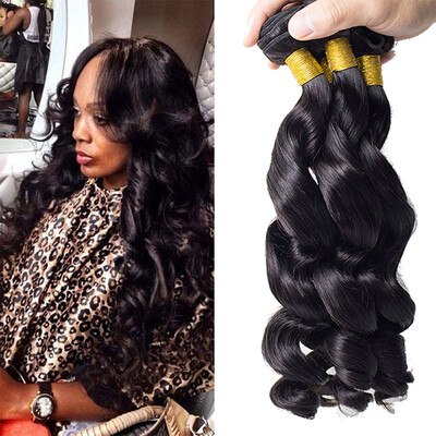 

Brazilian Loose Wave Virgin Hair 4 Bundles Brazilian Loose Wave Hair 7A Unprocessed Virgin Hair Brazilian Hair Bundles For Sale