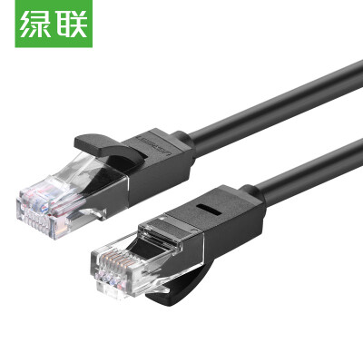 

Green Alliance UGREEN Category 6 cable six Cat6 eight core twisted pair cable Gigabit network cable computer network jumper finished cable 2 meters black 20160