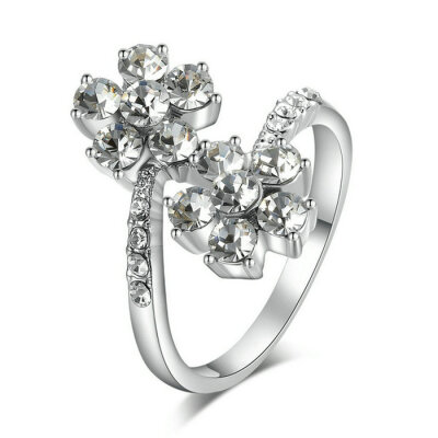 

Yoursfs@ Plum Blossom Top Zircon Rings For Women Fashion High Quality Vintage Wedding Rings Jewelry