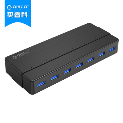 

ORICO H7928-U3 USB3.0 Splitter 7-портовый концентратор расширения Многофункциональный концентратор распределения питания Ноутбук / рабочий стол 1 м Черный