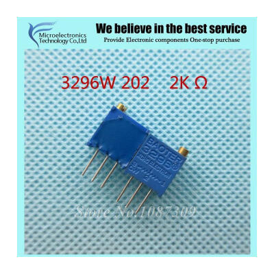 

100Pcslot 3296W-1-202LF 3296W 202 2k ohm Top regulation Multiturn Trimmer Potentiometer High Precision Variable Resistor