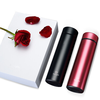 

Bangda Insulation Cup Stainless Steel Vacuum Cup Male Ladies Cup Business Simple Wind Gift Box Set 2 Pack Black Red 450ml 450ml