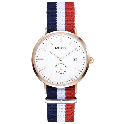 

Disney Disney female student table fashion 2017 new men's simple ladies cloth nylon canvas watch MK-11133W1