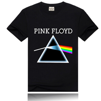 

Summer classic personality trend band Pink Floyd geometric prints T-shirt short-sleeved black