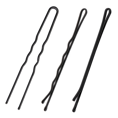 

US-style black hairpin clip U-clip three about 100 MF0571 steel clip folder