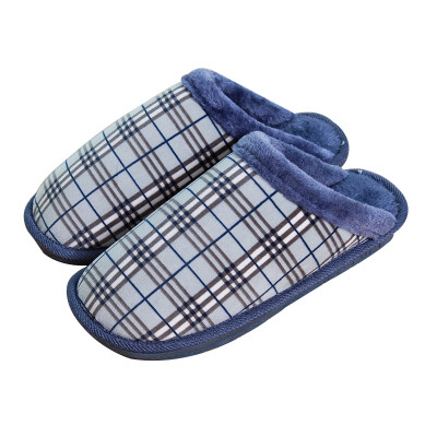 

Lovers couple cotton slippers home slippers male blue 280 4243 yards LJ85758