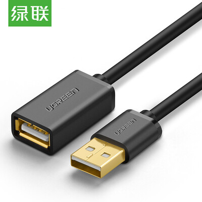 

Зеленый сустав (UGREEN) USB мужчина к женщине удлинитель USB2.0 диск кабель линии данных с жесткого U-компьютерной мыши читателя клавиатуры удлинителя мобильный 3 м Черный 10890