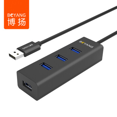 

Bo Yang (BOYANG) BY-U16 USB3.0 высокоскоростное расширение четырех концентраторов HUB перетащить четыре USB-разделителя (черный)