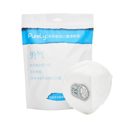

Purely cloth fresh pear masks anti-haze anti-pollen PM25 fresh air masks 5 Pack white
