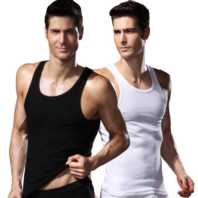 

BEJIROG Mens Cotton Undershirt 2pcs