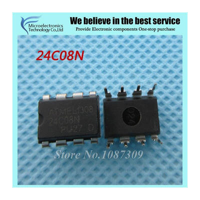 

10PCS free shipping AT24C08N 24C08N 24C08 AT24N08 DIP-8 EEPROM (512x8) 4K 1.8-5.5 new original