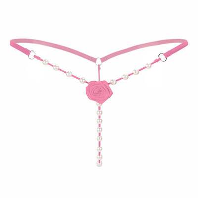 

Beading Sexy Panties Thong Women Underwear Low Waist G String Underpants With Flower