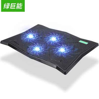 

Green can (lano) notebook radiator cooling bracket cooling base heat sink cooling pad for 14 inches and below computer dual fan mute fan A1