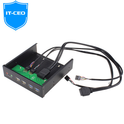 

IT-CEO Y2SATA-8 computer motherboard 19 / 20Pin turn 2 USB3.0 adapter expansion interface HUB hub / splitter extension / transfer / converter black