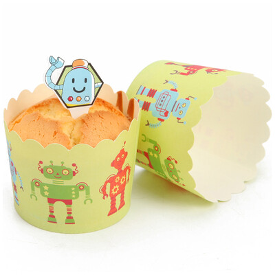 

Поварская кухня CHEF MADE Cake Paper Cup Theme Высокотемпературная бумажная чашка Combo Card Green 25 Pack WK9281
