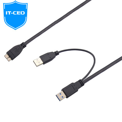 

IT-CEO V08N3-C Micro B USB3.0 data cable for hard disk box / base / Samsung Note3 / S5 mobile phone 1 meter white