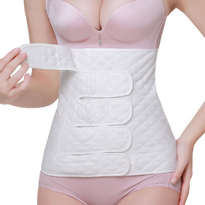 

Aibao suitable for postpartum abdomen with gauze beam belly cesarean section with dual use M110 white L