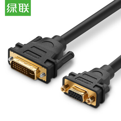 

Зеленый (UGREEN) Резьба DVI Кабель VGA для женского кабеля DVI-I / DVI24 + от 5 до VGA переходник для сабвуфера Переходник для подключения ПК Проекторная линия 30499