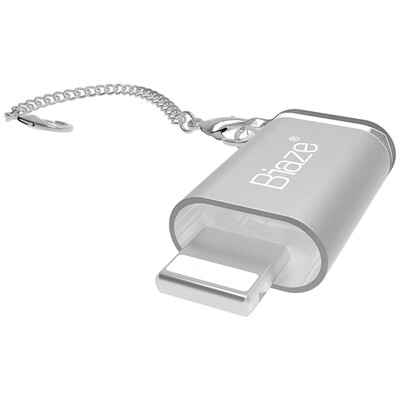

BIAZE для Apple Data Line Адаптер Micro to Lightning Converter Glare Silver Поддержка iPhone5 / 6s / 7 Plus / iPad Air Mini ZT9