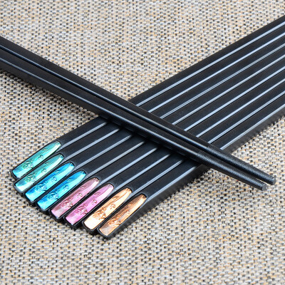 

East chopsticks chopsticks do not mold mold chopsticks 5 pairs of sets of days cut roses (5 colors) H806