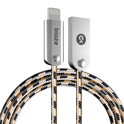 

BIAZE K13 braided zinc alloy Apple 876 data cable 12 m gold mobile phone charger power cord iPhone6s 78 Plus X new iPad Air Mini
