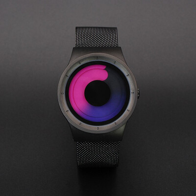 

New Fashion Creative High Range individuation Swirl Mens&Womens Watch Relaxation Genuine Leather Strap Waterproof
