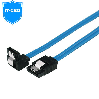 

IT-CEO V08S3-B SATA3 поколение жестких дисков кабель для передачи данных компьютер / двухканальная алюминиевая фольга поддержка SSD твердотельный жесткий диск прямая голова / длина локтя 0,5 м маленький плоский синий