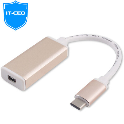 

IT-CEO USB3.1 / Type-C для мини-DP Lightning Interface Converter USB-C для Mini DP-адаптера Gold (MiniDisplayPort / Y2TYPE-CD-M)