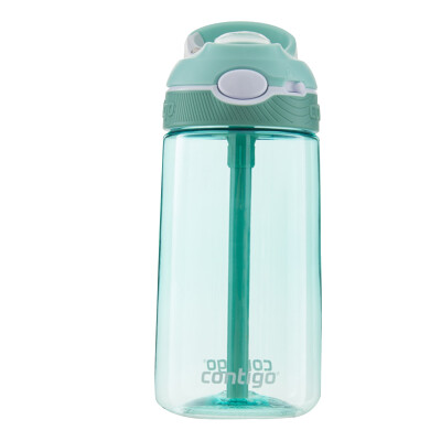 

【Jingdong supermarket】 contigo lock outdoor sports straw plastic cup sports suction cup (Ashland) 450ml Tiffany blue HBC-ASH022