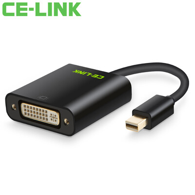 

CE-LINK Mini DP на DVI конвертер версии 1.2 DisplayPort DVI адаптер мини-молнии контакта Apple MacBook белый телевизионные проекторы A1638