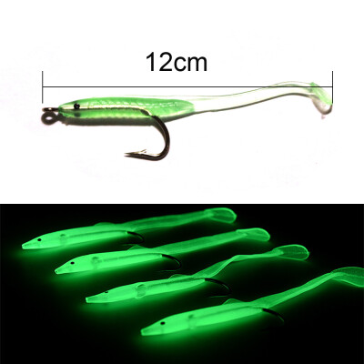 

Luminous Fishing Lure 1PCS 5.5 / 7/8 / 10cm Световой длинный хвост Рыбалка Приманка Силиконовый гель Мягкие приманки Крючки Ночной свет Рыболовные снасти