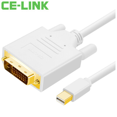 

CE-LINK Mini DP to DVI high-definition line 3 meters mini DP to DVI cable Macbook connected to high-definition TV monitor projector line black 1628