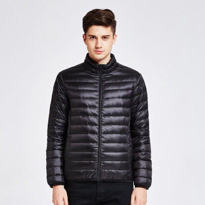 

Snow and autumn new men and women goose down casual short section of thin couple down jacket X1701027 black | 8056 195